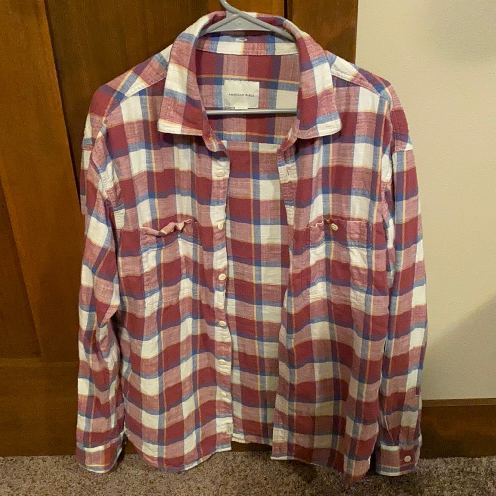 American Eagle Red White & Blue Flannel